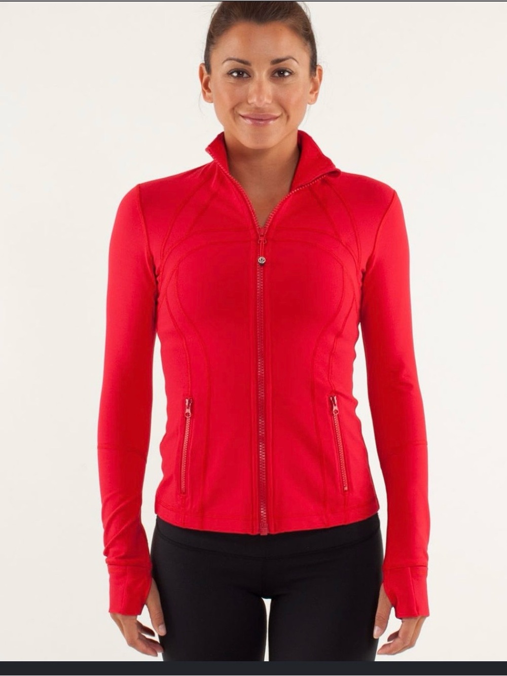 lululemon athletica Bright Red Full-Zip Athletic Jacket